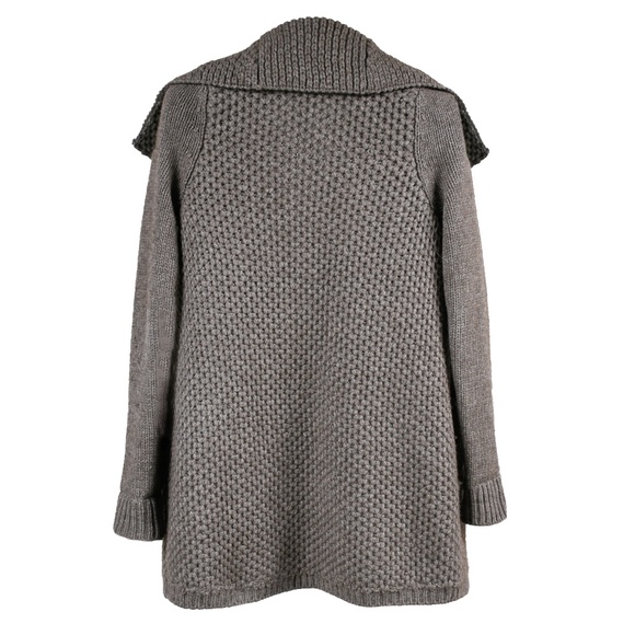 VINCE Honeycomb-Knit Open Cardigan/Coat Wool XS - Picture 5 of 9